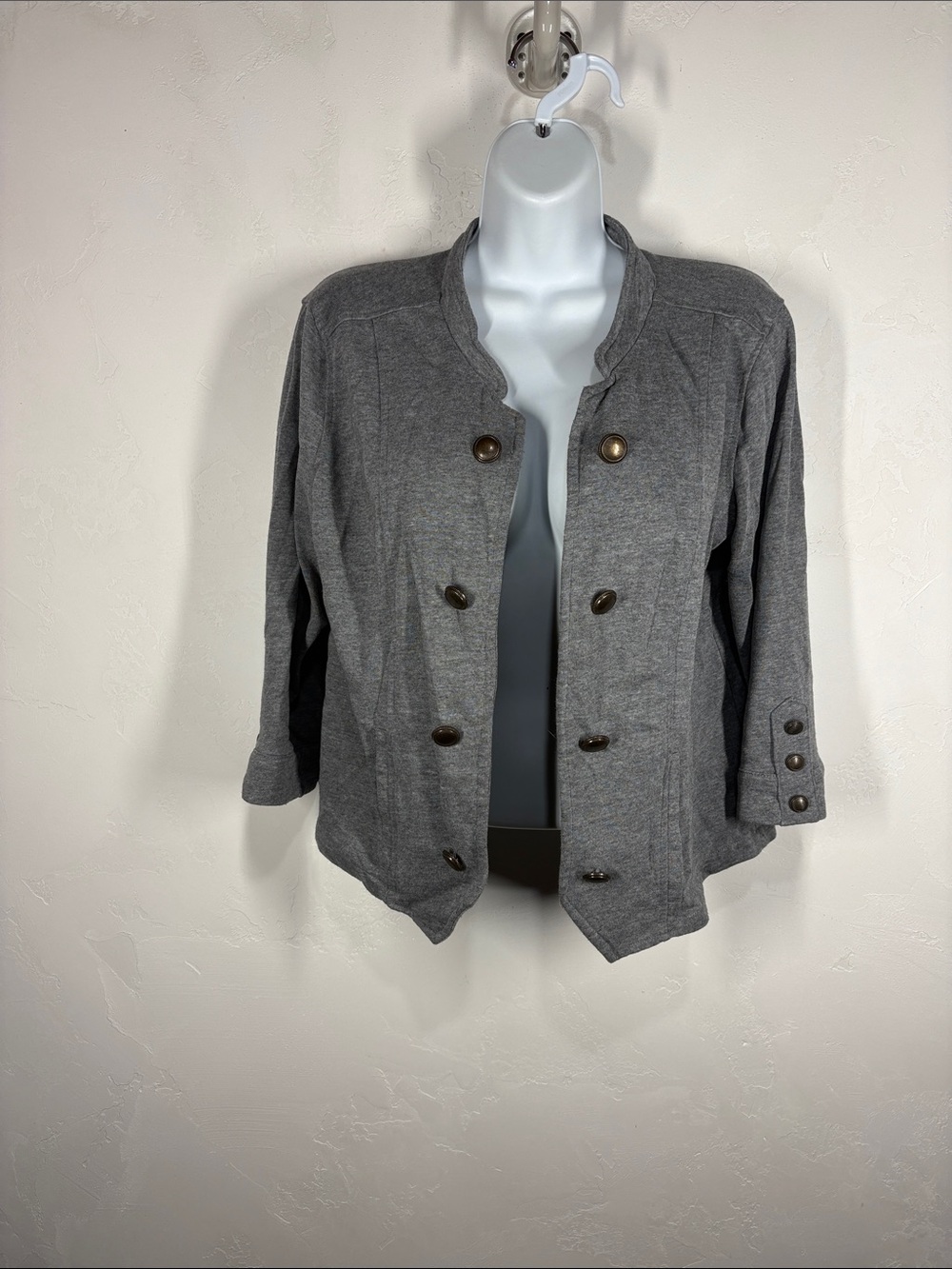 Maurices Women’s Gray Button-Front Jacket size large